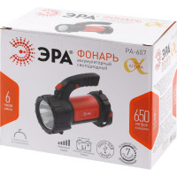 Светодиодный аккумуляторный фонарь прожектор ЭРА PA-607 АЛЬФА 8Вт литий поворотная ручка Б0052745