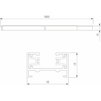 Однофазный шинопровод Elektrostandard 85079/00 белый 1м a057077
