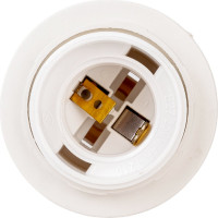 Патрон с кольцом Е27 duwi , термостойкий пластик, белый 24626 8