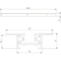 Встраиваемый однофазный шинопровод Elektrostandard 85083 белый 2м a057097