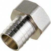 Штуцер (внутренняя резьба 1" - елочка 25 мм; латунь никелированная) SANTRADE 1443