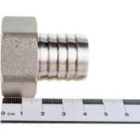 Штуцер (внутренняя резьба 1" - елочка 25 мм; латунь никелированная) SANTRADE 1443