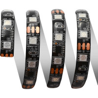Комплект цифровой светодиодной ленты Apeyron 12В, 14,4Вт/м, smd5050, 60д/м, IP65, подложка 10мм/черная, 2м, rgb 86ЦЛ