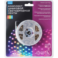 Комплект цифровой светодиодной ленты Apeyron 12В, 14,4Вт/м, smd5050, 60д/м, IP65, подложка 10мм/белая, 2м, rgb 84ЦЛ