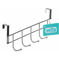 Накидная вешалка на дверь VETTA 5 крючков, 24,5x2,5x9,5 см, металл 639-046