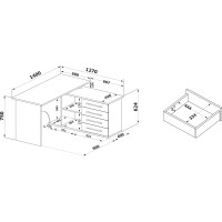 Компьютерный стол СОКОЛ правый дуб делано КСТ-109П 00-00009446