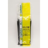 Стяжки SapiSelco морозостойкие, самозатухающие, черного цвета, 3.5x140 мм, полиамид 6.6, уп. 100 шт. SEL.ICE.2.210