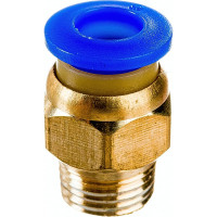 Фитинг металлический 6 мм - наружная резьба 1/8" Pegas pneumatic 5211