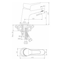 Смеситель для раковины OLIVE'S IBIZA 19100IB
