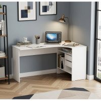 Письменный стол СОКОЛ правый белый СПм-25 00-00010621