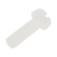 Винт с цилиндрической головкой со шлицем DINFIX DIN 84, полиамид (пластик), M5x16, 10 шт. 00-00001498