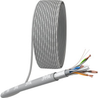 Кабель ЭРА витая пара F-4-PVC-6 F/UTP 4x2x23 AWG Cat 6 CU PVC 305 метров, Б0053026