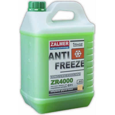 ZALMER Антифриз Antifreeze ZR4000 LLC G11 зеленый -40С 5кг нетто ZR40G005