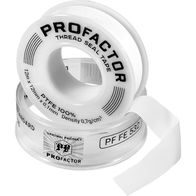 PROFACTOR ФУМ лента PF Professional белая ?55мм 12мм х 0,1мм х 12м PF FE 532