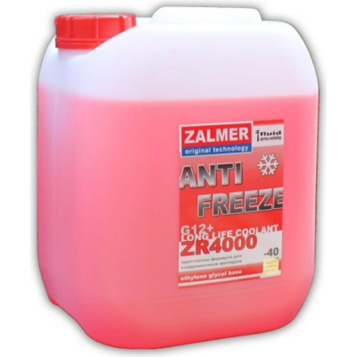 ZALMER Антифриз Antifreeze ZR4000 LLC G12++ красный -40С 10кг нетто ZR40R010