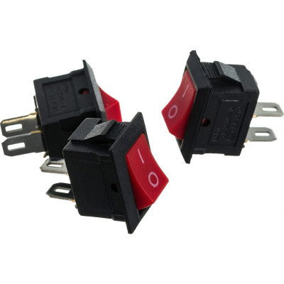 Nord-Yada Клавиша 250V 3А Micro красная (2конт.) ON-OFF (2шт в упаковке) 905464