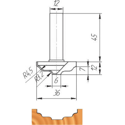 Фреза МебельДрев ФК 0206 4627198884746