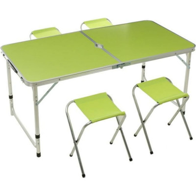 Maclay Набор мебели туристической (стол 120x60x55/60/70 см стул 29x35x30 см) цвет салатовый 6780359