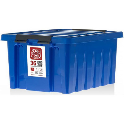 Rox Box Контейнер с крышкой, 36 л, синий M-036-00.06