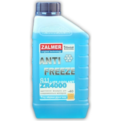 ZALMER Антифриз Antifreeze ZR4000 LLC G11 синий -40С 1кг нетто ZR40L001