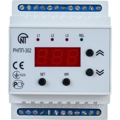 Реле напряжения перекоса и последовательности фаз НовАтек-Электро РНПП-302 3425600302