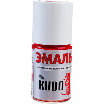 KUDO Эмаль автомобильная ремонтная с кисточкой Audi Brilliant красный KU-73202