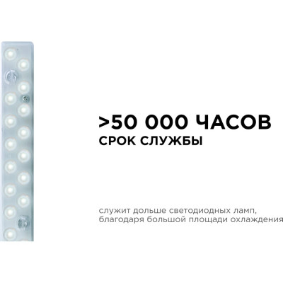 Apeyron Модуль светод. встроен. драйвер 230В, 14Вт, smd2835, 1260Лм, 4000К, 400x32x26мм / 02-48