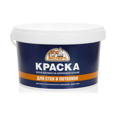 Эксперт Краска для стен и потолков белая 3кг 15761