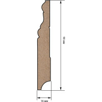 Плинтус МДФ белый окрашенный Стильный Дом Р003-16-090 v530170