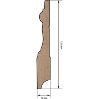 Плинтус МДФ белый окрашенный Стильный Дом 4 шт Р005-16-120 v530187