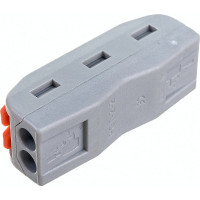 Строительно-монтажная клемма STEKKER для подключения фазных проводников 2 контактные группы, (1 ввод, 1вывод на полюс) LD222-422 39035