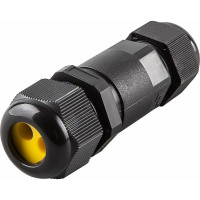 2-контактный водонепроницаемый соединитель-коннектор для проводов FERON LD521, черный 32244