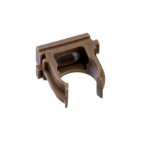 Крепеж-клипса для труб Урал ПАК под темное дерево, d25 мм, 10 шт. АТ-90125-010