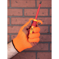 Рабочие утепленные перчатки EKF Professional точка, зима, с ПВХ-покрытием, 7 класс, 9 размер pe7ac-9-pro