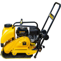 Бензиновая виброплита Masalta Dinking DK168, 6,5 л.с., 83 кг, бак, колеса, рама, коврик, MSR90-2 ВИБ173