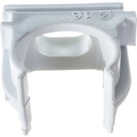 Крепеж-клипса для труб Урал ПАК белая, d16 мм, 10 шт. АТ-20116-010