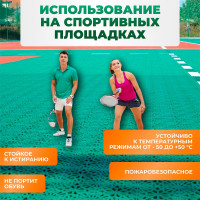 Покрытие для дорожек модульное универсальное ГеоПластБорд 330x330x10 мм, зеленое, 27 шт, зеленый УМП_330.330.10_з_27
