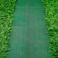 Покрытие для дорожек модульное универсальное ГеоПластБорд 330x330x10 мм, зеленое, 27 шт, зеленый УМП_330.330.10_з_27