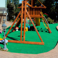 Покрытие для дорожек модульное универсальное ГеоПластБорд 330x330x10 мм, зеленое, 27 шт, зеленый УМП_330.330.10_з_27