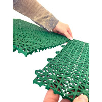Покрытие для дорожек модульное универсальное ГеоПластБорд 330x330x10 мм, зеленое, 27 шт, зеленый УМП_330.330.10_з_27