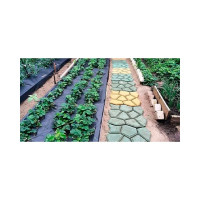 Форма для изготовления садовых дорожек ГеоПластБорд 50x50x6 см, 2 шт, черный ФИЗ_50.50.6_2