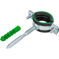 Комплект MAYER сантех. хомут со шпилькой 8x80 и дюбелем д/труб 1" (32-35 мм), гайка М8 14 0100 1/14 0100 18
