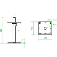 Регулировочный по высоте анкер РК ГРУП ARN 100-20 РК000002157