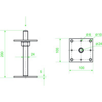 Регулировочный по высоте анкер РК ГРУП ARN 100-24 РК000002771