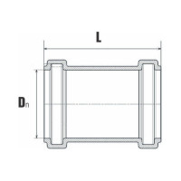 Надвижная муфта ХЕМКОР НПВХ внутренняя канализация 50 мм 2391031 0 5222