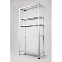 Стеллаж ООО ФУРАМА СТФЛ 1800x700x500 мм, 5 полок, серый СТФЛ187050-5