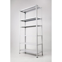 Стеллаж ООО ФУРАМА СТФ 2000x700x300 мм, 6 полок, серый СТФ207030-6