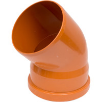 Отвод наружной канализации ХЕМКОР 110 мм 45 градусов 2491094 0 5981