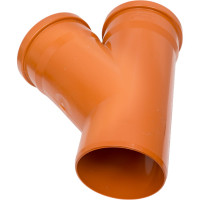 Тройник наружной канализации ХЕМКОР 110110 мм 45 градусов 2491088 05979