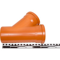 Тройник наружной канализации ХЕМКОР 110110 мм 45 градусов 2491088 05979